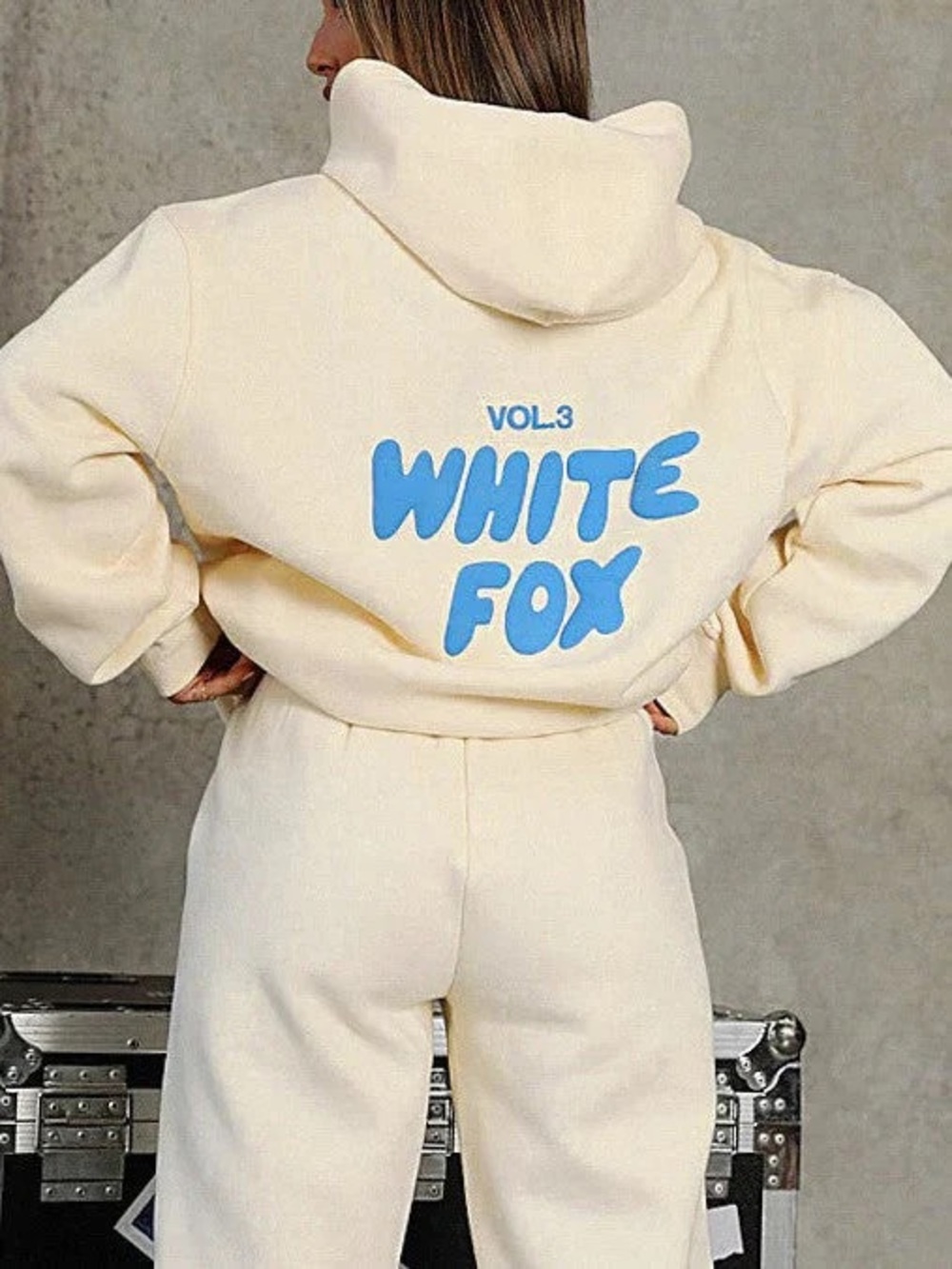 White Fox Butter Yellow Sweat Set